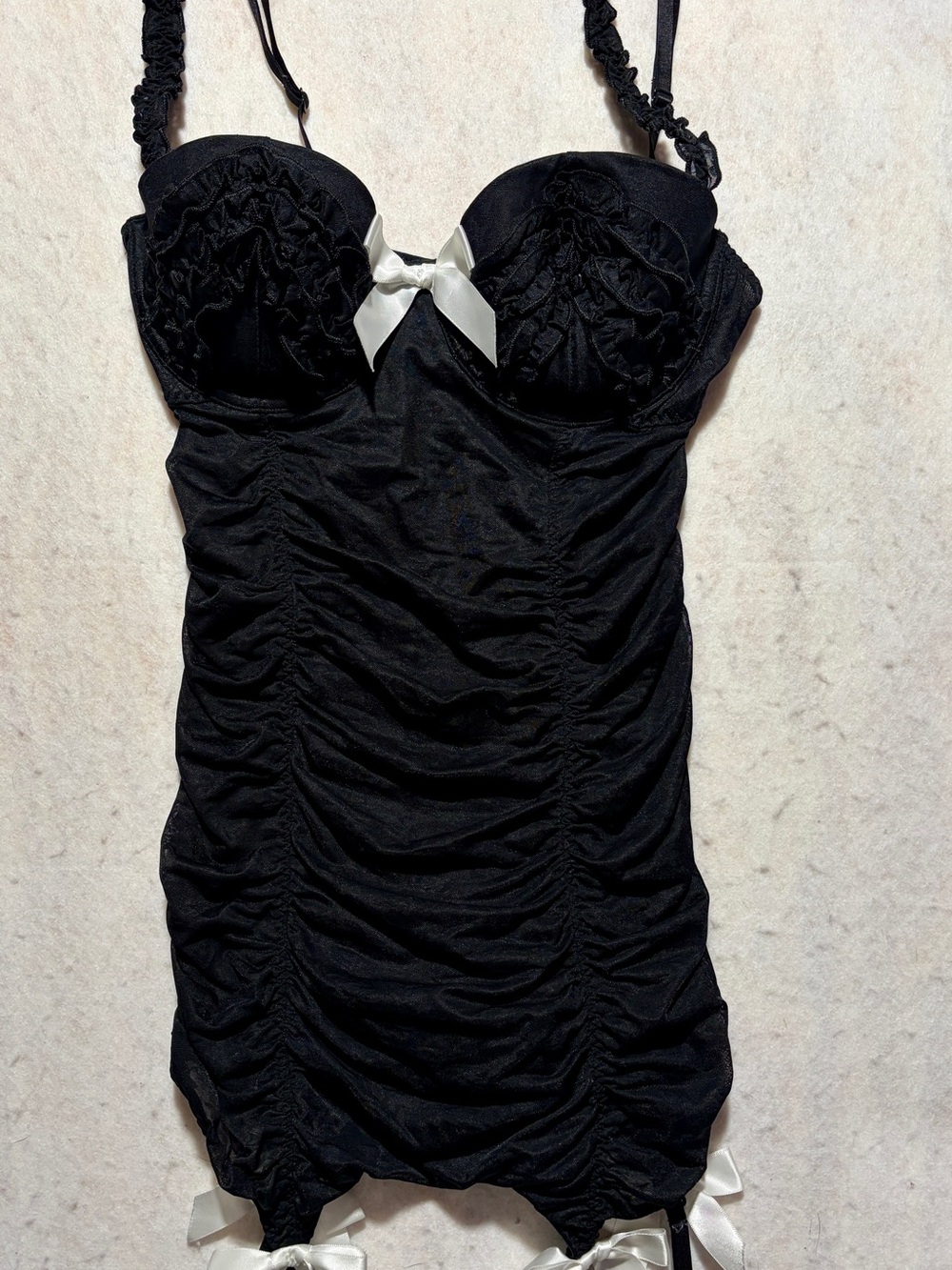 Victoria’s Secret Sexy Little Things Ruched Garter Slip Bra 34C